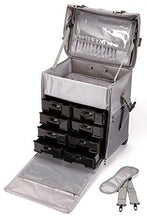 Load image into Gallery viewer, 2 in 1 Professional Rolling Makeup Case Set with Drawers