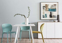 Load image into Gallery viewer, Get 2xhome set of 2 blue contemporary modern stackable assembled plastic chair molded with back armless side matte for dining room living designer outdoor garden patio balcony work office desk kitchen