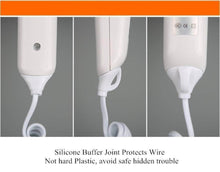 Load image into Gallery viewer, Shop for xzst 1200 watt intelligence quiet bathroom wall mounted hair dryer hang up hair dryer with shaver charging wire white color