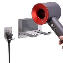 Load image into Gallery viewer, Buy now fle hair dryer holder wall mounted self adhesive sus 304 stainless steel hair blow dryer rack organizer compatible with most hair dryers