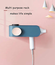 Load image into Gallery viewer, Amazon hair dryer holder wall mount blow hair dryer rack with cabinets styling tool organizer storage shelf for hair dryer premium white