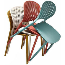 Load image into Gallery viewer, Featured 2xhome set of 2 blue contemporary modern stackable assembled plastic chair molded with back armless side matte for dining room living designer outdoor garden patio balcony work office desk kitchen