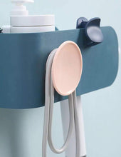 Load image into Gallery viewer, Try hair dryer holder wall mount blow hair dryer rack with cabinets styling tool organizer storage shelf for hair dryer premium white