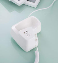 Load image into Gallery viewer, Storage organizer xzst 1200 watt intelligence quiet bathroom wall mounted hair dryer hang up hair dryer with shaver charging wire white color