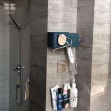 Load image into Gallery viewer, Best seller  hair dryer holder wall mount blow hair dryer rack with cabinets styling tool organizer storage shelf for hair dryer premium white