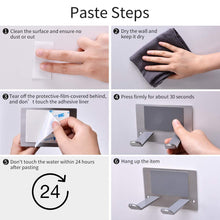 Load image into Gallery viewer, Cheap fle hair dryer holder wall mounted self adhesive sus 304 stainless steel hair blow dryer rack organizer compatible with most hair dryers