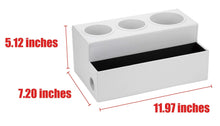 Load image into Gallery viewer, Shop here jackcubedesign hair dryer holder hair styling product care tool organizer bath supplies accessories tray stand storage bathroom vanity countertop with 3 holes white mk154d