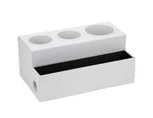 Load image into Gallery viewer, Shop jackcubedesign hair dryer holder hair styling product care tool organizer bath supplies accessories tray stand storage bathroom vanity countertop with 3 holes white mk154d