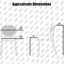 Load image into Gallery viewer, Great 2xhome set of 2 blue contemporary modern stackable assembled plastic chair molded with back armless side matte for dining room living designer outdoor garden patio balcony work office desk kitchen