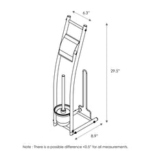 Load image into Gallery viewer, Furinno Toilet Brush with Paper Holder Stand  WS17201