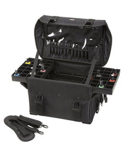 Load image into Gallery viewer, Soft Sided Makeup Artist Organizer Case Carry-On w/ Travel Brush Holder
