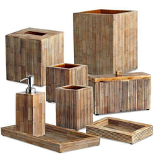 Load image into Gallery viewer, Bali Natural Bone-Teak Bathroom Accessories