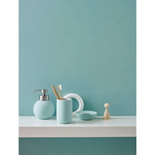 Load image into Gallery viewer, Cleo Round Ceramic Bathroom Toothbrush Holder Standing Toothpaste Tumbler