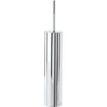 Load image into Gallery viewer, DWBA Round Brass Toilet Bowl Brush Holder Set Cleaner W/ Lid, Polished Chrome