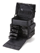Load image into Gallery viewer, Professional Soft Sided Rolling Makeup Case w/ Drawers