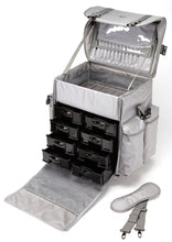 Load image into Gallery viewer, Professional Soft Sided Rolling Makeup Case w/ Drawers