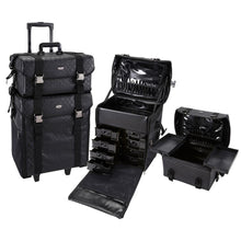 Load image into Gallery viewer, 2 in 1 Professional Rolling Makeup Case Set with Drawers