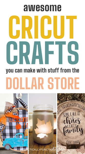 Looking for gift ideas and dollar store Cricut projects? Here are 12 great crafts you can make for cheap using dollar craft supplies!