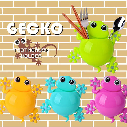 1PC Animal Frog Silicone Toothbrush Holder Family Set Wall Bathroom Hanger Suction