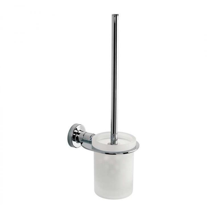 Sonia TECNO Bathroom Glass Toilet Brush Bowl Cleaner and Holder Set, Brass