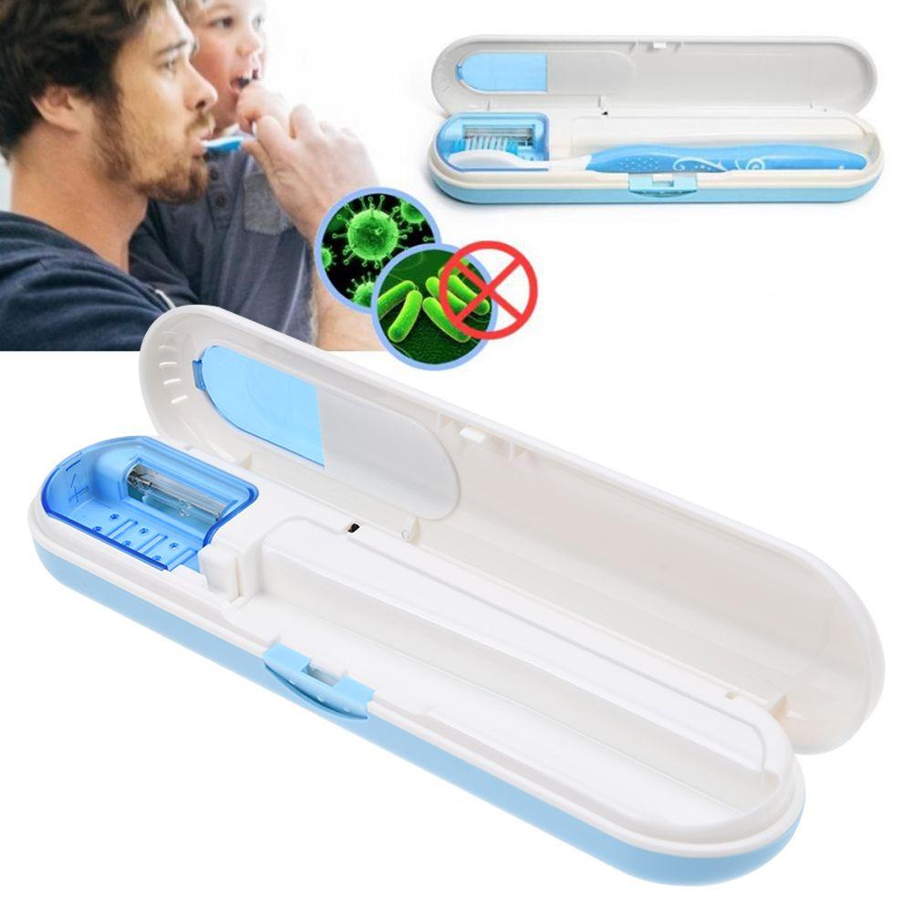 Portable UV Toothbrush Holder Travel Case Sanitizer Sterilizer Cleaner