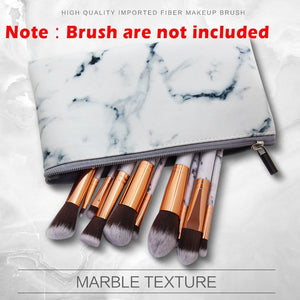 1Pcs Marbling PU Brush Bag Makeup Case Marble Cosmetic Handbag Pouch Beauty Make Up Brush Holder +