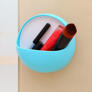1Pcs Plastic Wall-Mounted Toothbrush Holder Cute Toothpaste Bathing Soap Cups Holder Kitchen Bathroom Stuff