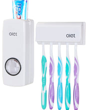 Load image into Gallery viewer, Wall Mount Toothbrush Holder and Toothpaste Dispenser