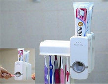 Load image into Gallery viewer, Hands Free Automatic Toothpaste Dispenser and Toothbrush Holder Organizer