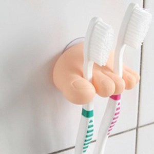 Cute foot Cartoon Suction Cup Toothbrush Holder Bathroom Accessories