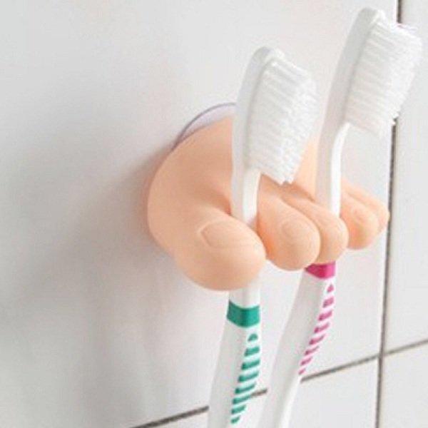 Cute foot Cartoon Suction Cup Toothbrush Holder Bathroom Accessories