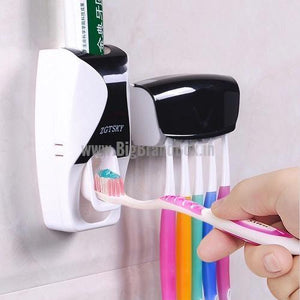 Automatic Toothpaste Squeezing Device With ToothBrush Holder
