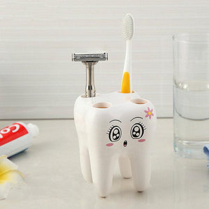4 Holes Smily Face Toothbrush Holder Rack Cartoon Design Toothbrush Bracket