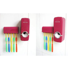 Load image into Gallery viewer, Home Automatic Toothpaste Dispenser + 5 Toothbrush Holder