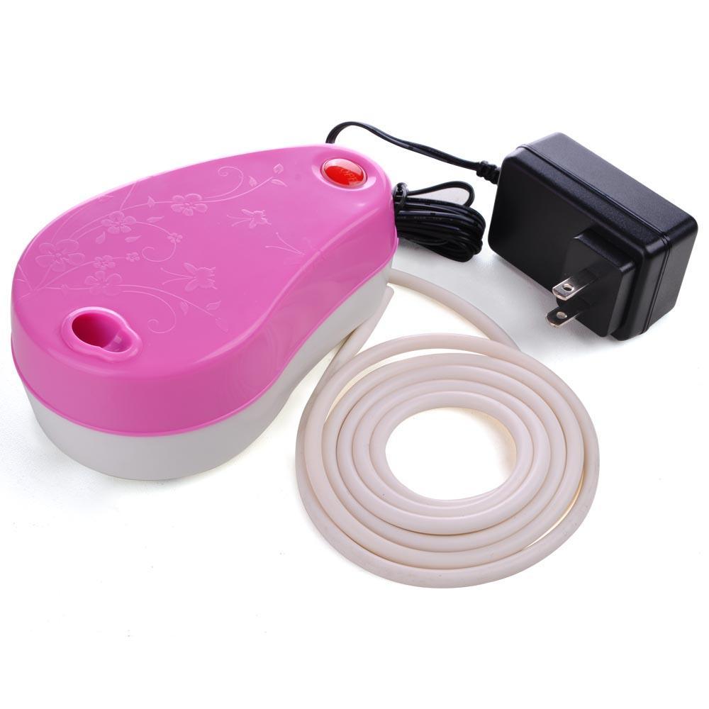 Pink Mini Air Compressor w/ Hose Built-in Airbrush Holder Makeup