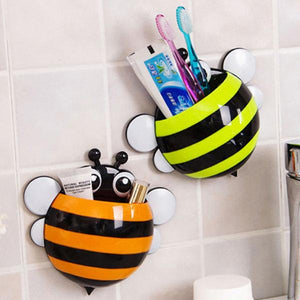 Cartoon Apis Florea Bee Osculum Type Toothbrush Holder Bathroom Storage