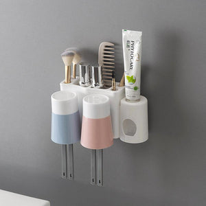 Automatic Toothpaste Dispenser Holder Family Rack