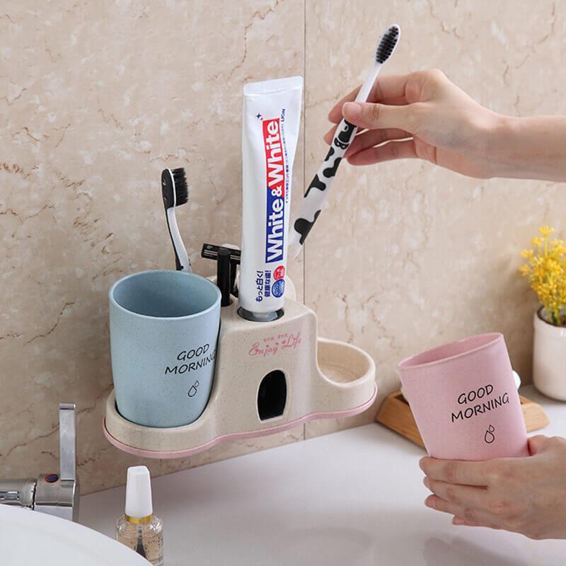 Automatic Lazy Toothpaste Dispenser Wall Mount Stand
