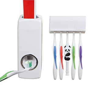 Pack of 10 Maxr Plastic Toothpaste Dispenser and Tooth Brush Holder