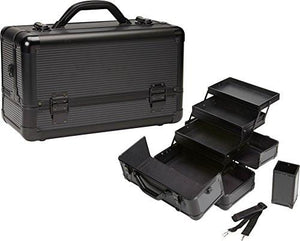 Pro Aluminum Makeup Train Case w/ Brush Holder