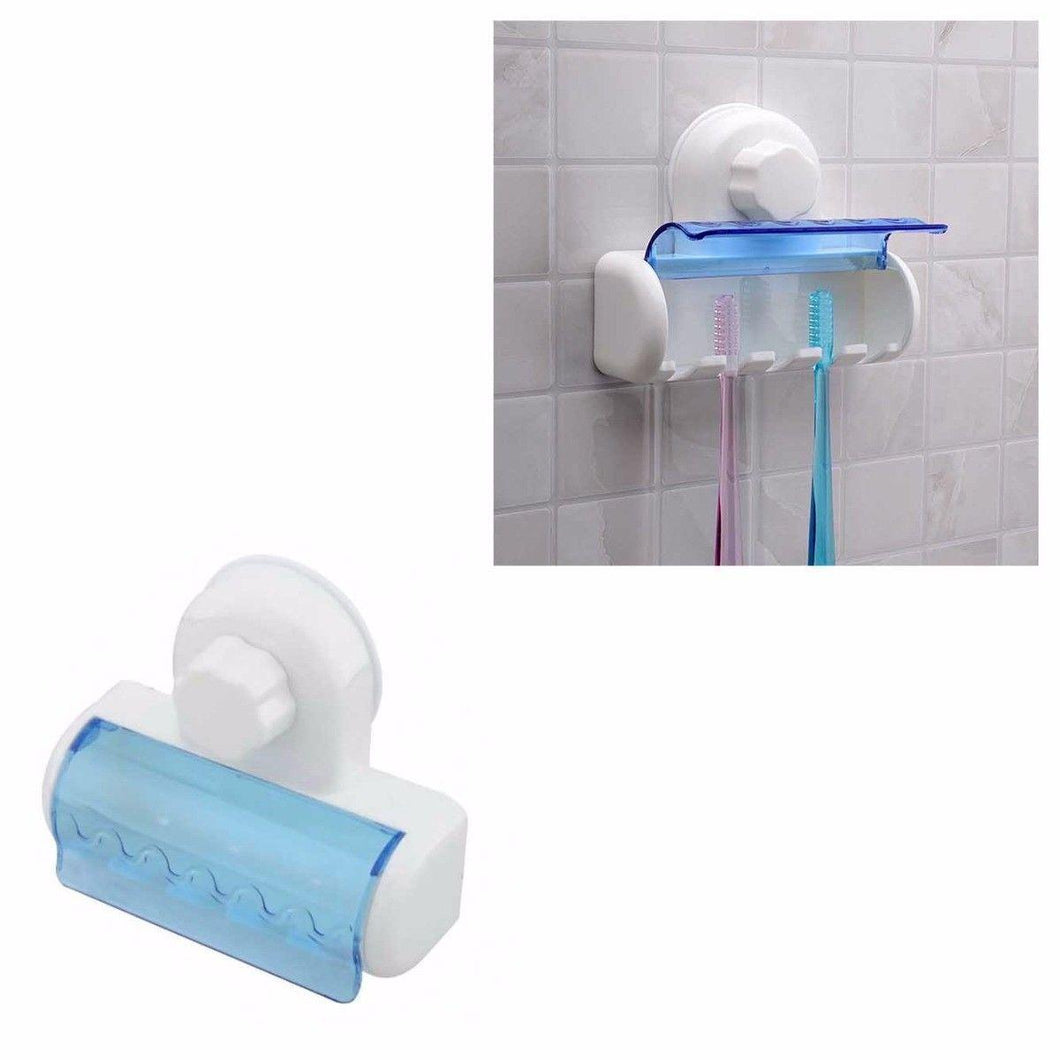 5 Rack Toothbrush Holder With Suction Cap, Easy Installation 12cm  0844