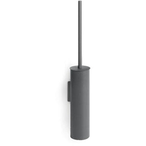 LB Skoati Stainless Steel Wall Toilet Brush Holder Set, Painted Dark Gray