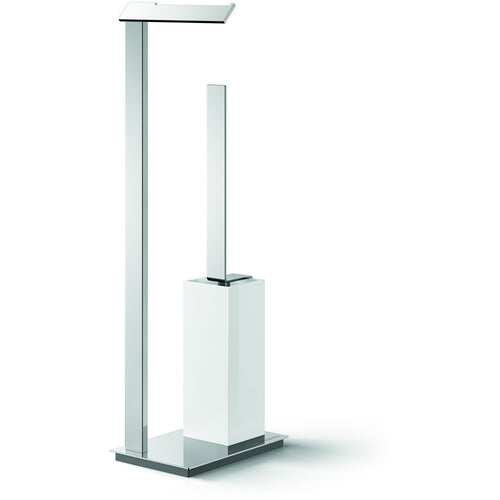 LB Ranpin Standing Toilet Bowl Brush & Toilet Paper Holder Set - Stainless Steel