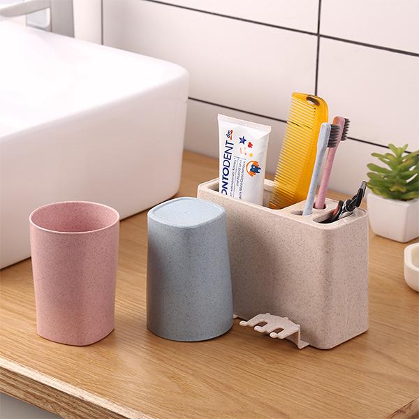 Punch-free Wall-mounted Creative Toothbrush Holder Cup Set