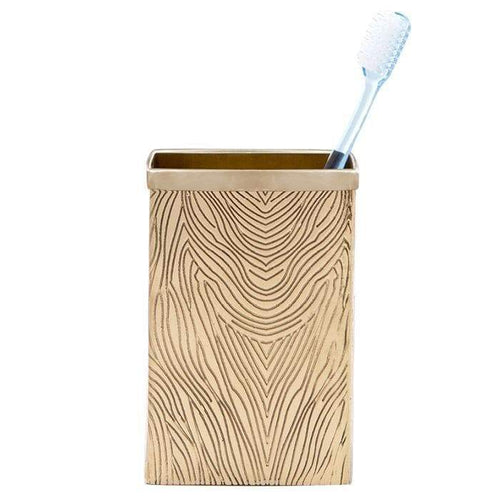 Humbolt Metal Brush Holder - Shiny Brass