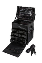 Load image into Gallery viewer, 2 in 1 Professional Rolling Makeup Case Set with Drawers
