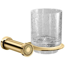 Load image into Gallery viewer, Shinelight Wall Crackled Glass Toothbrush holder W/ Swarovski - Chrome/ Gold