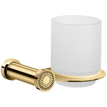 Load image into Gallery viewer, Shinelight Wall Frozen Glass Toothbrush holder W/ Swarovski - Chrome/ Gold
