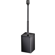 Load image into Gallery viewer, Black Floor Standing Square Toilet Brush Bowl Holder Cleaner Set W/ Lid, Solid Brass
