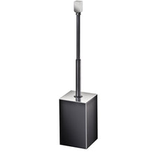 Load image into Gallery viewer, Black Floor Standing Square Toilet Brush Bowl Holder Cleaner Set W/ Lid, Solid Brass